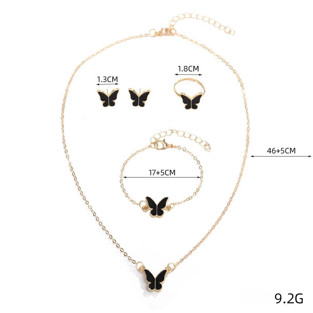 Butterfly Design Gold Plated necklace set