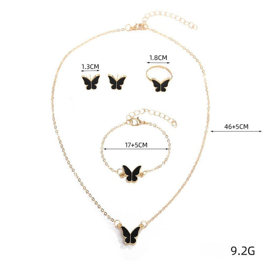 Butterfly Design Gold Plated necklace set