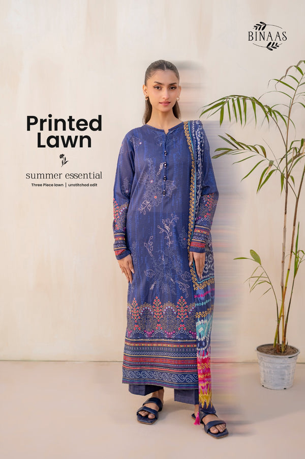 Printed Lawn 3 Peice Suit-2