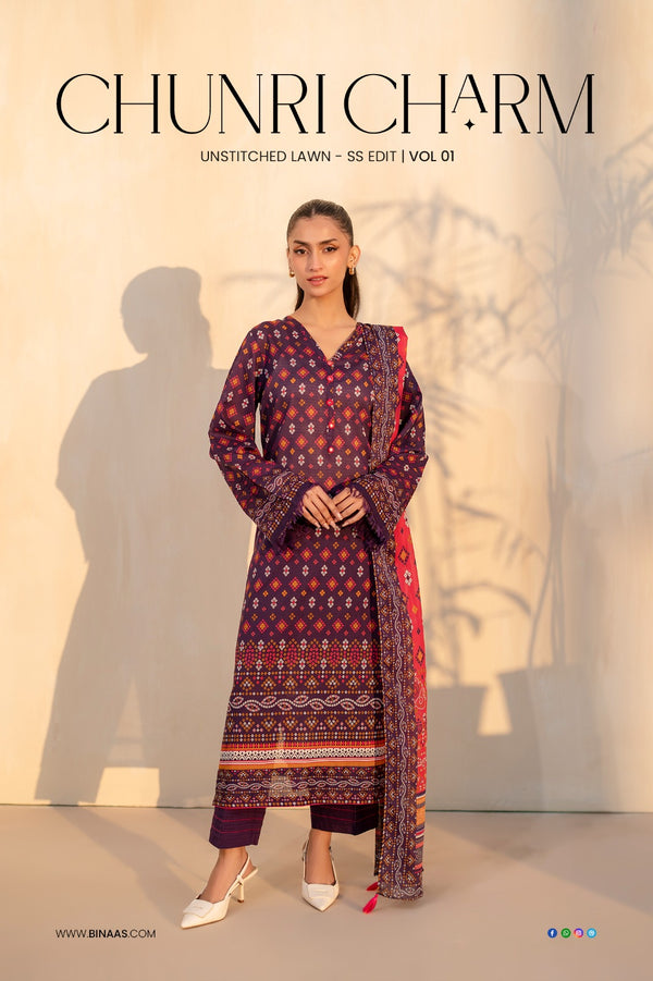 Printed Lawn 3 Peice Suit-3