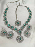 American Diamond Necklace Set (1 Karat)