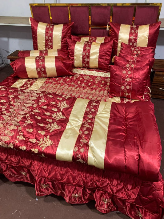 Fancy Bridal Quilt Cover Set 14 Pcs - 1