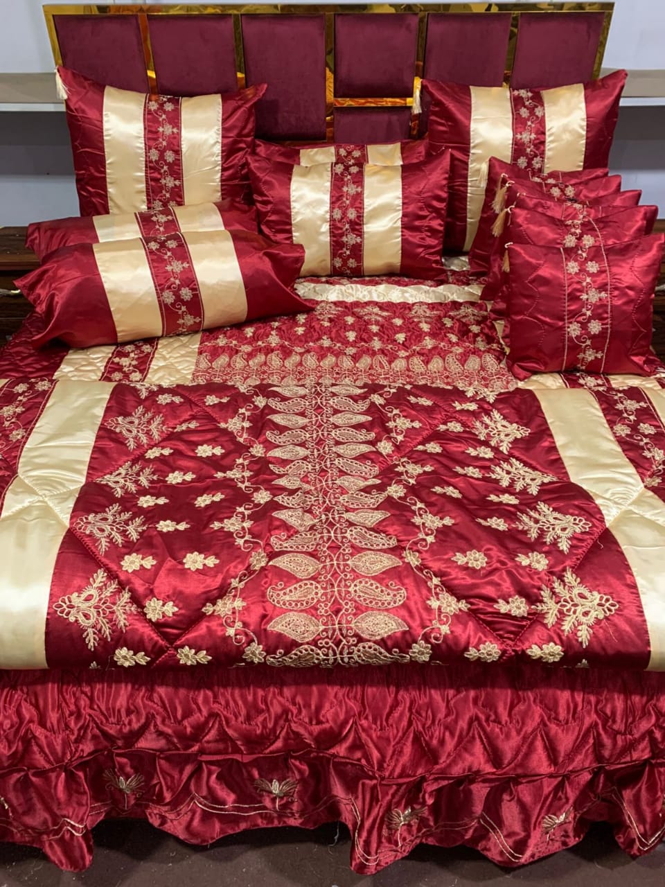 Fancy Bridal Quilt Cover Set 14 Pcs - 1