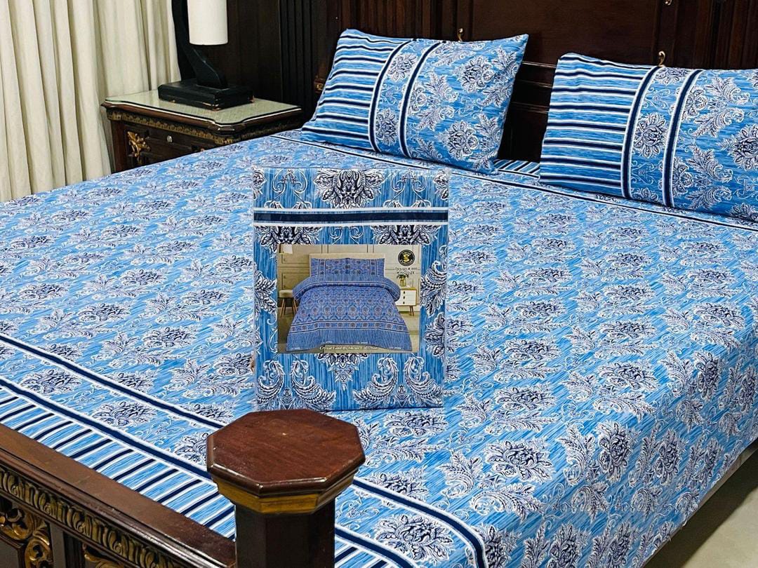 3 PCs Double Bed Sheet