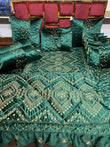 Luxury Fancy Bridal Quilt Cover Set 14 Pcs - 9