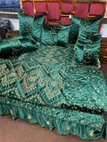 Luxury Fancy Bridal Quilt Cover Set 14 Pcs - 9